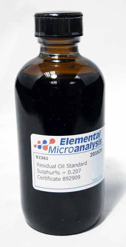 DISCONTINUED

Residual Oil Standard Sulphur Range 0.2%  100ml See Cert 892423

Petroleum Distillates N.O.S 3 UN1268